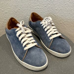 FRYE - Blue Suede Sneakers with White Laces